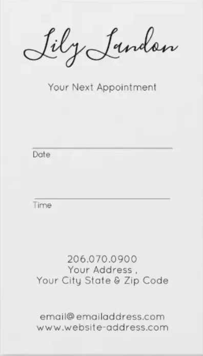 Appointment Card - Coach Foundation