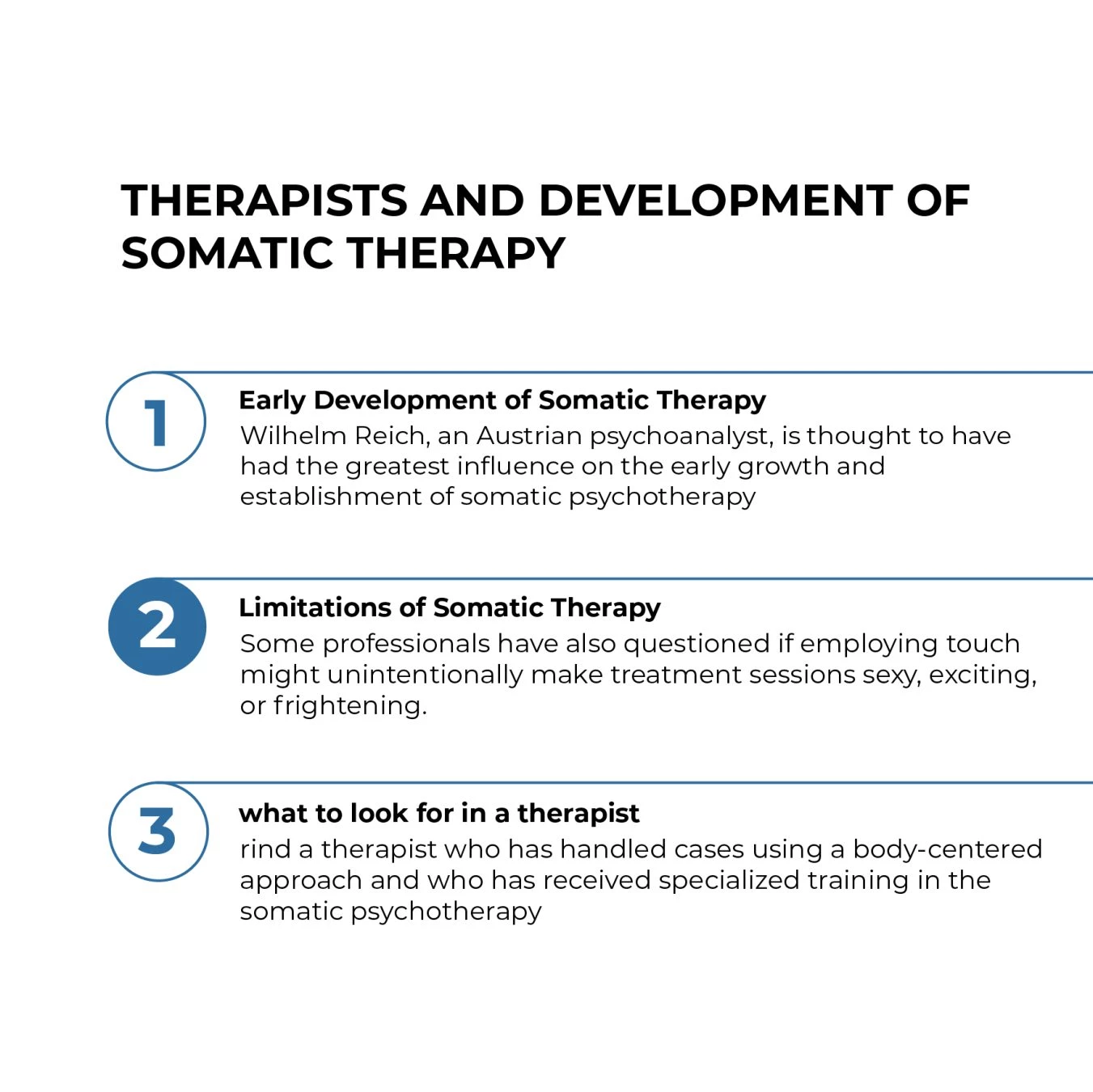 THERAPISTS AND DEVELOPMENT OF SOMATIC THERAPY